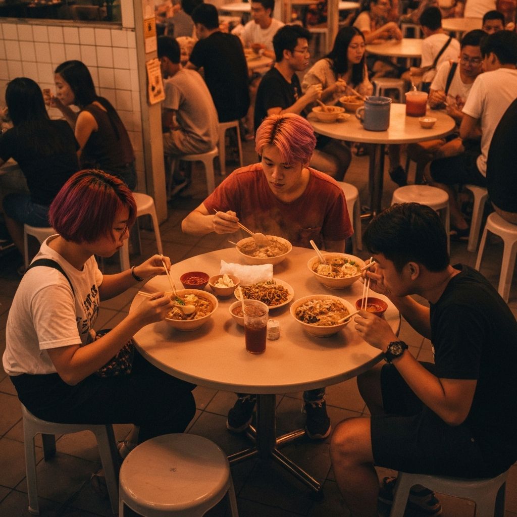 Local food spot at night